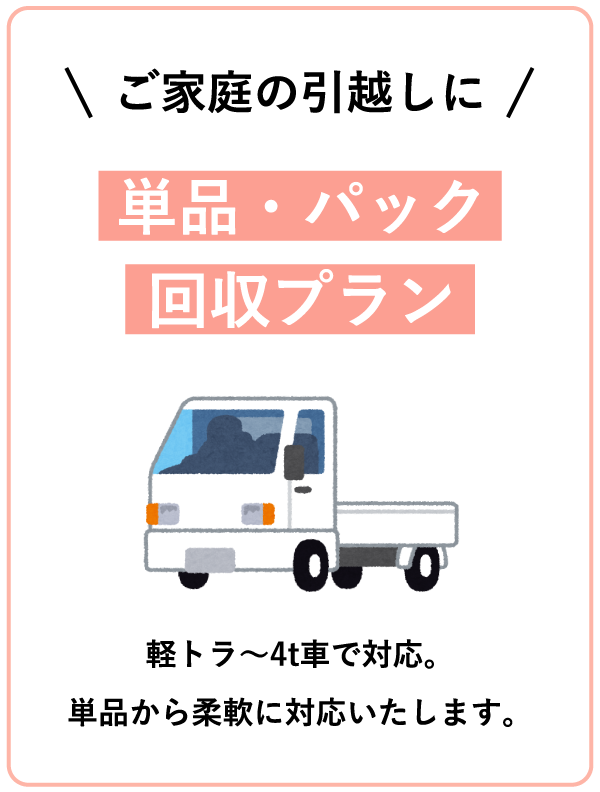 単品・パック回収プラン