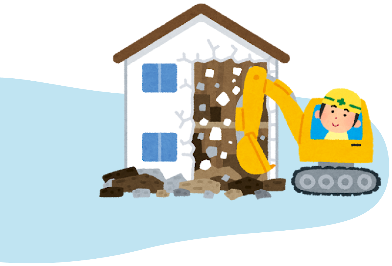 解体工事サービスイラスト
